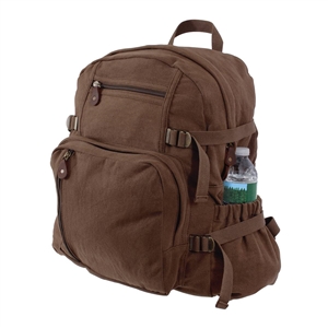 Rothco Jumbo Vintage Canvas Backpack Color : Earth Brown
