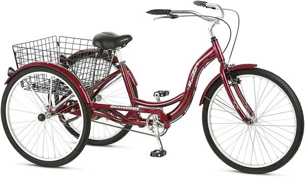 Schwinn Meridian Tricycle (26-Inch Wheels), Black Cherry  
