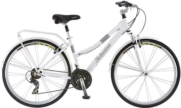 Schwinn Discover Women's Hybrid Bike (700C Wheels),White,28"