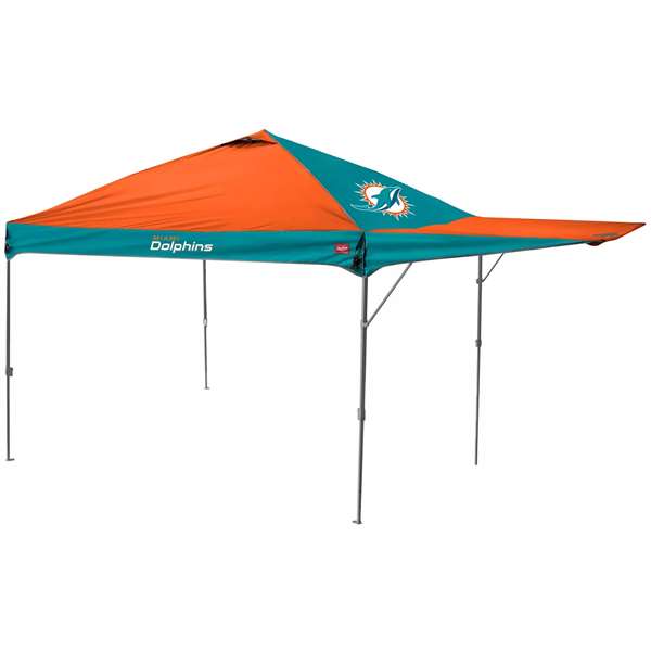 Miami Football Dolphins 10 X 10 Canopy with Pop Up Side Wall  