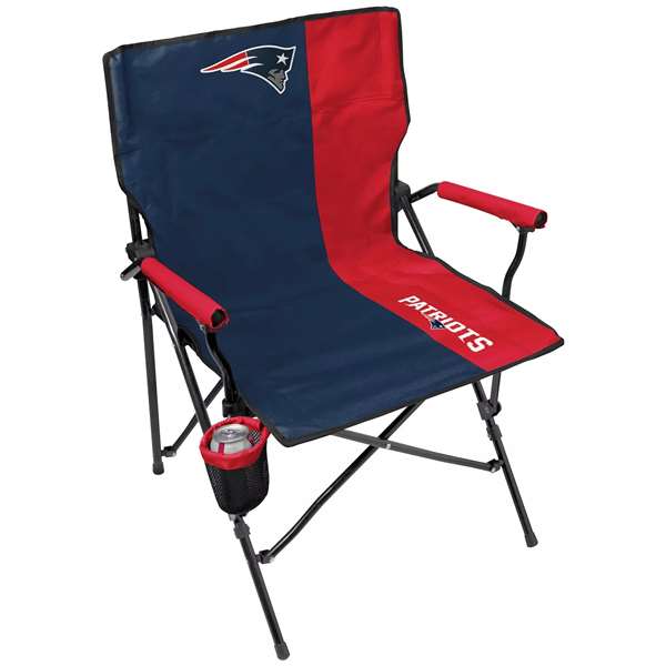 New England Patriots Hard Arm Folding Tailgate Chair with Carry Bag     
