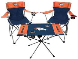 Denver Broncos  3 Piece Tailgate Kit - 2 Chairs - 1 Table   