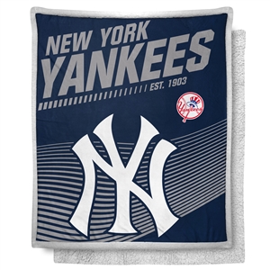 New York Yankees New School Mink Sherpa Blanket 50X60 inches    