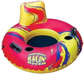 Airhead Ragin River Tube, Pool - Lake - River Float-  Red / Yellow  48 Inches   