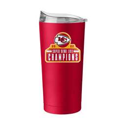 Kansas City Chiefs Super Bowl LVII Champions Premium Powdercoat 20 oz Tumbler Red