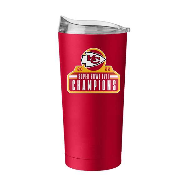 Kansas City Chiefs Super Bowl LVII Champions Premium Powdercoat 20 oz Tumbler Red