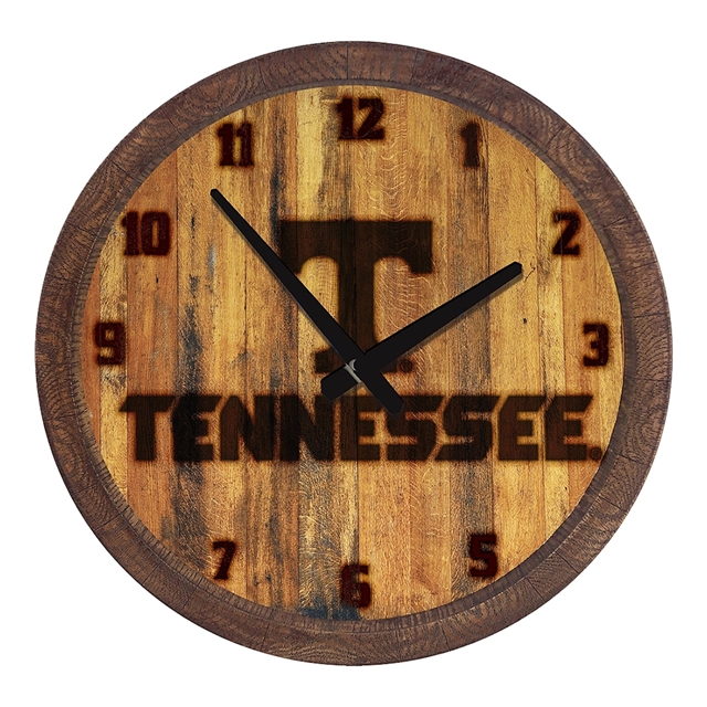 Tennessee Volunteers Branded "Faux" Barrel Top Wall Clock	   