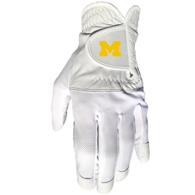 Michigan Wolverines Cool mesh with cabretta leather - one size - mens left hand