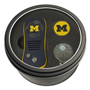 Michigan Wolverines Golf Tin Set - Divot Tool, Cap Clip and Markers  