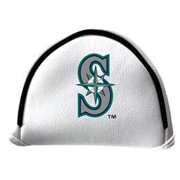 Seattle Mariners Putter Cover - Mallet (White) - Printed Navy