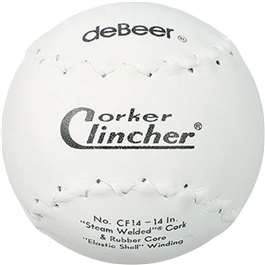 Debeer 14" White Trutech Corker Clincher CF14 Softballs (1 DOZEN)  