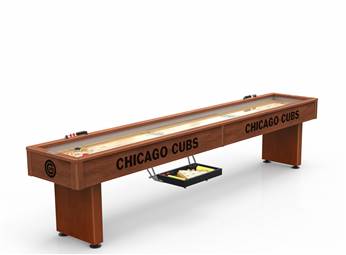 Chicago Cubs 12ft Shuffleboard Table Chardonnay Finish