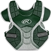 Rawlings Softball Protective Velo Chest Protector 13 inch Dk Green/White 