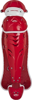 Rawlings Softball Protective Velo Leg Guards 17 inch Scarlet/White