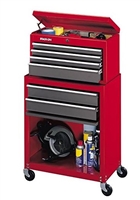 Stack-On SC-600 6-Drawer Tool Chest/Cabinet Combo, Red