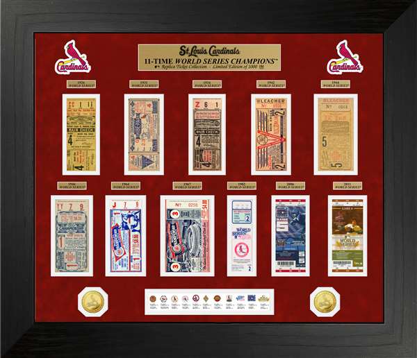 St. Louis Cardinals World Series Deluxe Gold Coin & Ticket Collection  