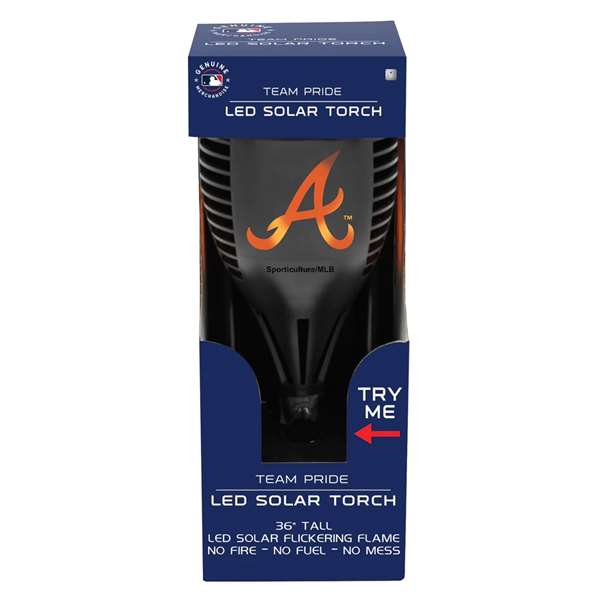 Atlanta Baseball Braves Solar Powered LED Torch Light for Patio, Deck & Yard  