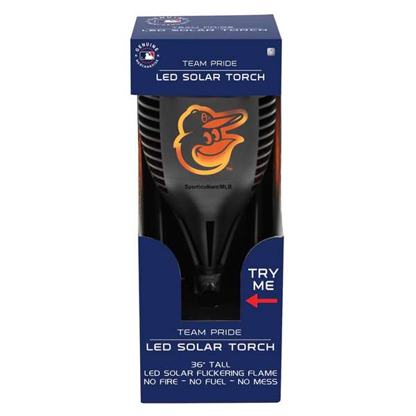 Baltimore Baseball Orioles Solar Powered LED Torch Light for Patio, Deck & Yard  