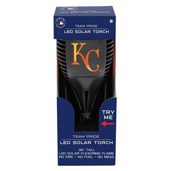 Kansas City Baseball Royals Solar Powered LED Torch Light for Patio, Deck & Yard  