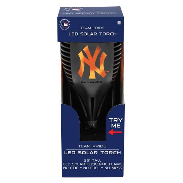New York Baseball Mets Solar Powered LED Torch Light for Patio, Deck & Yard  