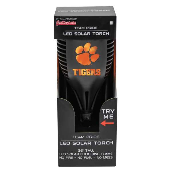 Clemson Tigers Solar Powered LED Torch Light for Patio, Deck & Yard  