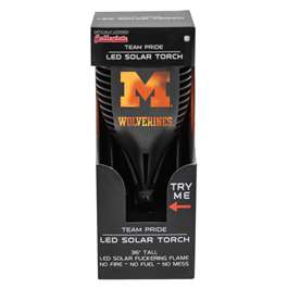 Michigan Wolverines Solar Powered LED Torch Light for Patio, Deck & Yard  