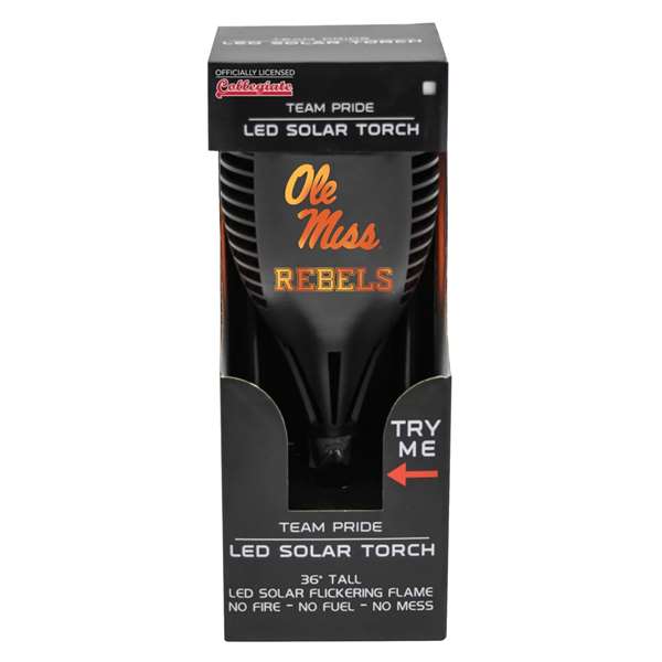 Mississippi Ole Miss Rebels Solar Powered LED Torch Light for Patio, Deck & Yard  