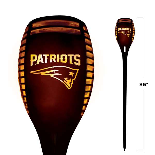 New England Patriots Solar Powered LED Torch Light for Patio, Deck & Yard  
