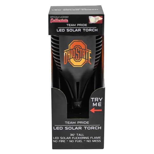 Ohio State Buckeyes Solar Powered LED Torch Light for Patio, Deck & Yard  