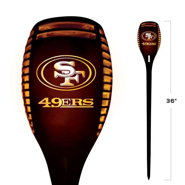 San Francisco 49ers Solar Powered LED Torch Light for Patio, Deck & Yard  