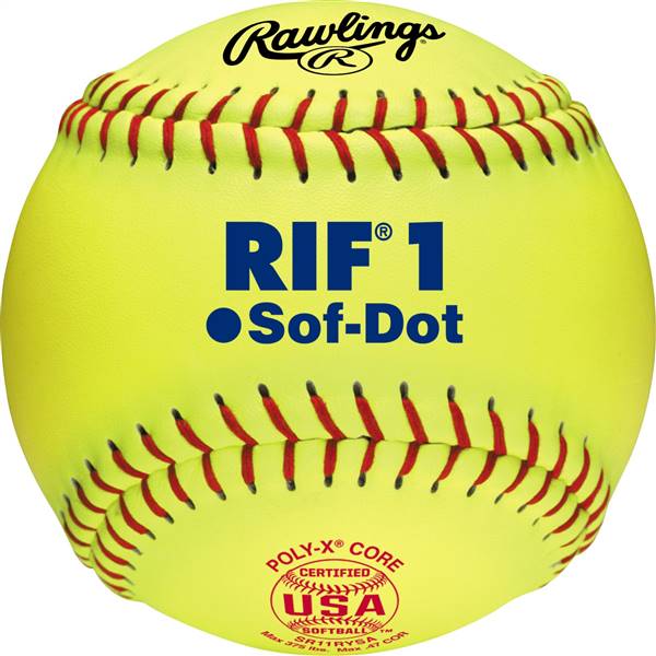 Rawlings USA 11" Level 1 Soft Center RIF Official Softballs (SR11RYSA) ( 1 Dozen Balls) 