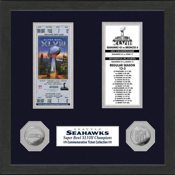 Seattle Seahawks Super Bowl Championship Ticket Collection  