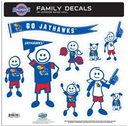 Kansas Jayhawks Family Decal Set Large