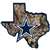 Dallas Cowboys State Decal w/Mossy Oak Camo