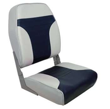 Springfield Economy Coach Folding High Back - Blue/Gray  Boat Seat