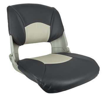 Springfield Skipper Folding Charcoal/Gray  Boat Seat