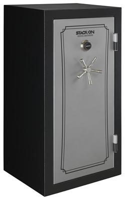 Stack-On TD-40-SB-C-S 36-40 Gun with Combination Lock, Matte Black/Silver