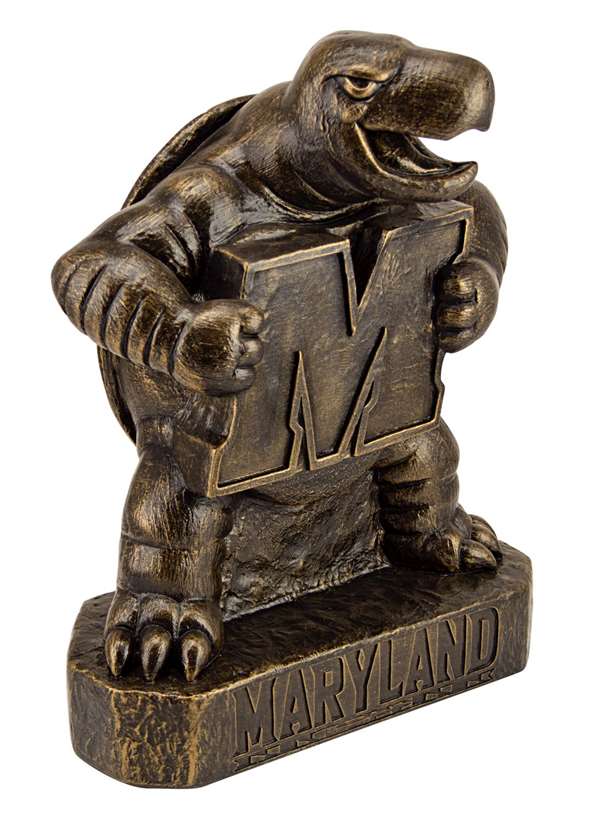Maryland Terrapins Terp Bronze Finish Stone Mascot  