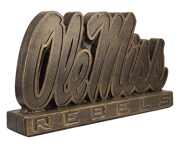 Mississippi Ole Miss Bronze Finish Stone Mascot  