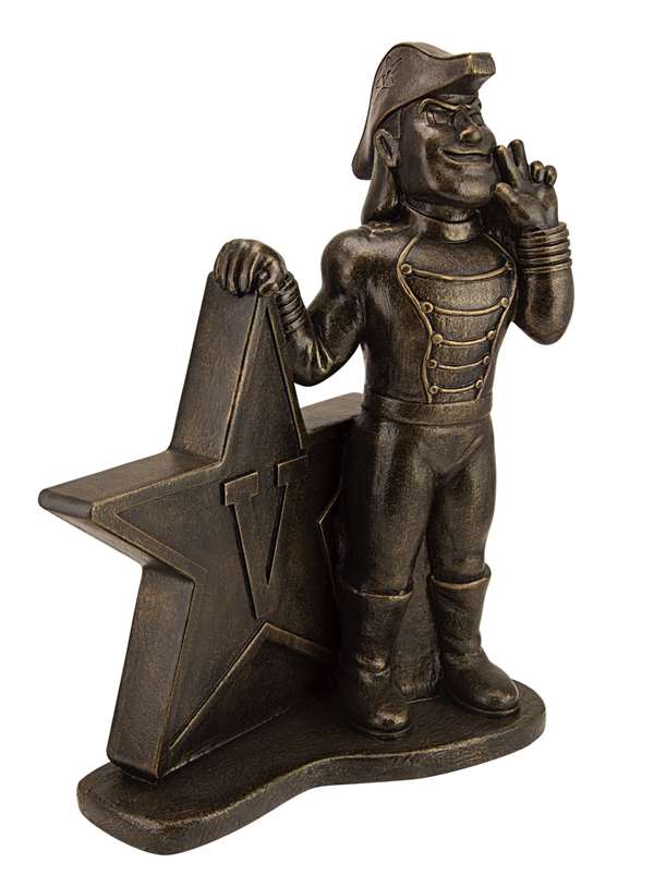 Vanderbilt Commodores Bronze Finish Stone Mascot  