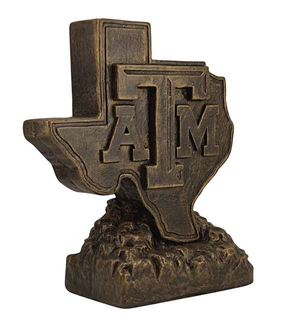 Texas A&M Aggies Logo Bronze Finish Stone Mascot  