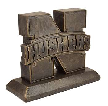 University of Nebraska Cornhuskers Husker Bronze Finish Stone Mascot