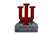 Indiana Hoosiers IU Trident  Logo Painted Stone Mascot  