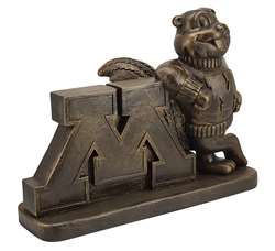 Minnesota Golden Gophers Bronze Finish Stone Mascot  
