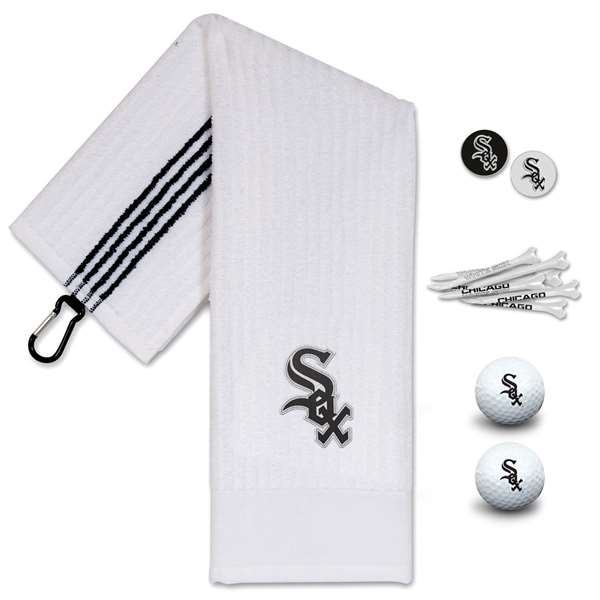 Chicago White Sox Golf Gift Set - Towel-Golf Balls-Tees-Marker