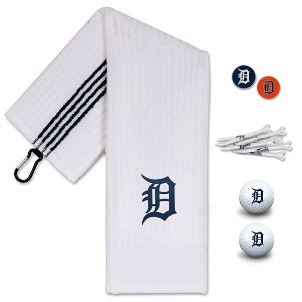 Detroit Tigers Golf Gift Set - Towel-Golf Balls-Tees-Marker