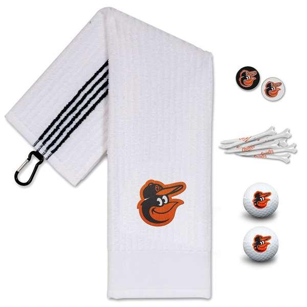 Baltimore Orioles Golf Gift Set - Towel-Golf Balls-Tees-Marker