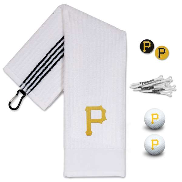 Pittsburgh Pirates Golf Gift Set - Towel-Golf Balls-Tees-Marker