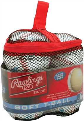 Rawlings Baseballs 6 pack mesh bag PK TVBBAG6