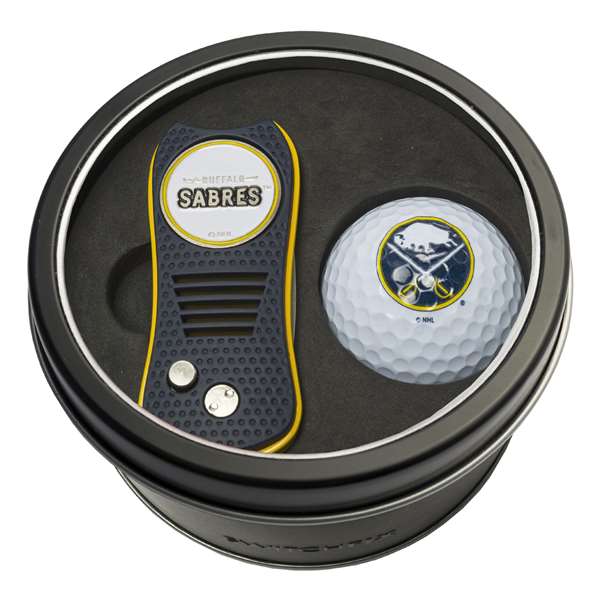 Buffalo Sabres Golf Tin Set - Switchblade, Golf Ball   